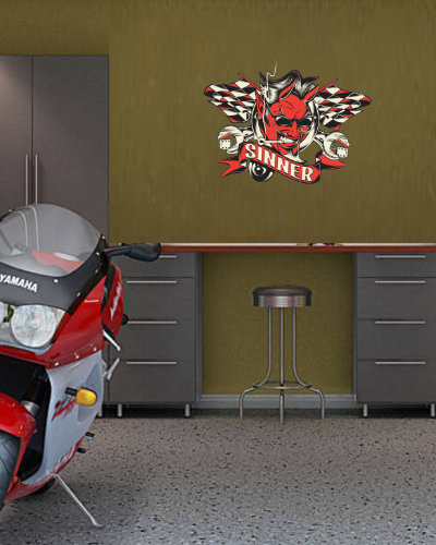 Sinner Racing Sticker The Sinner Medium Removable Sticker - Car Stickers and wall decor ...